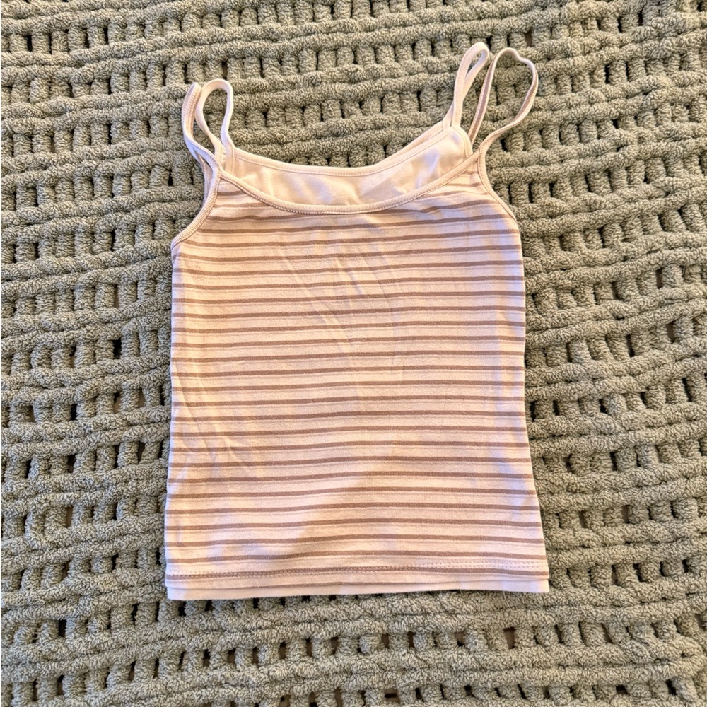 Pink Rose Blush and Cream Striped Top